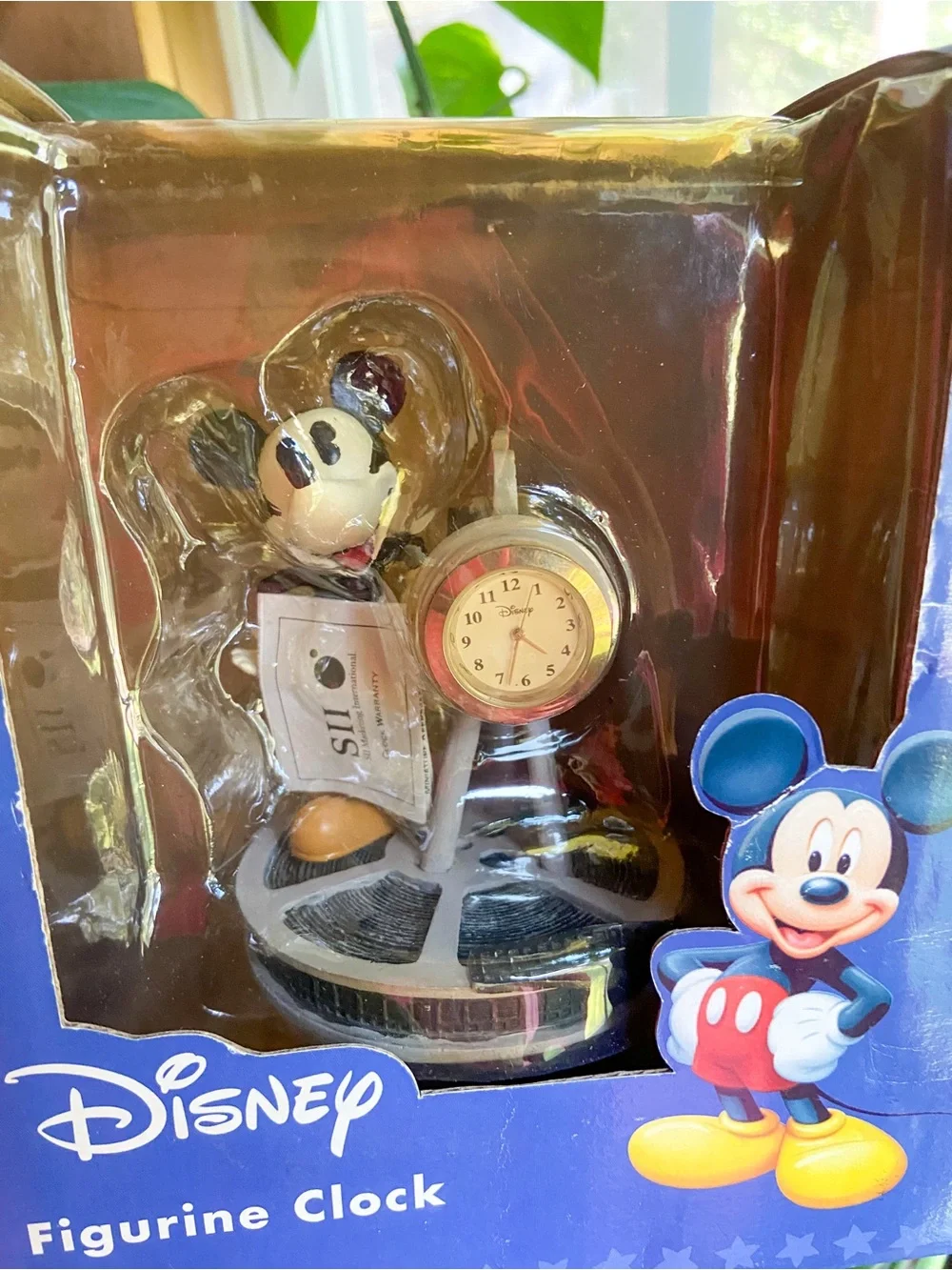 Disney Mickey Mouse Vintage Desk Clock NIB SII Marketing Rare Collectible Figure